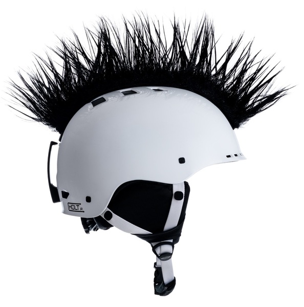 Crazy Uši číro na helmu Wiggystyle Mohawk Black 25/26