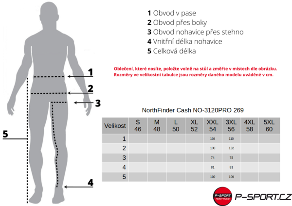 NorthFinder Cash kalhoty NO-3120PRO 269 