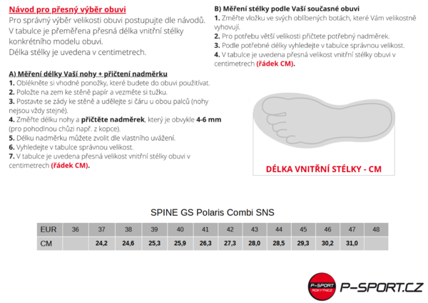 Boty na běžky SPINE GS Polaris Combi SNS 25/26