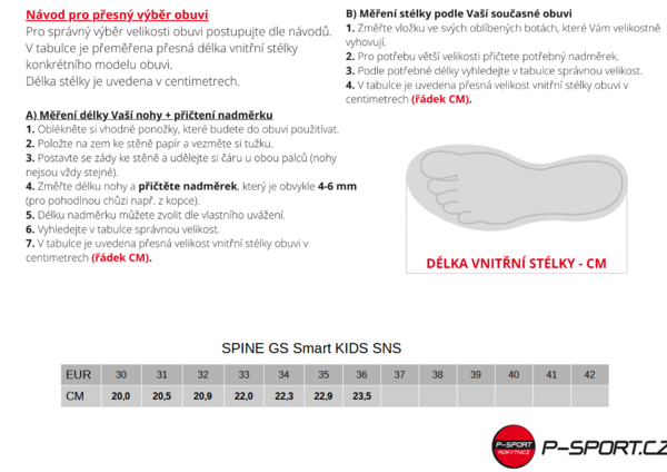 Boty na běžky SPINE GS Smart KIDS SNS 25/26