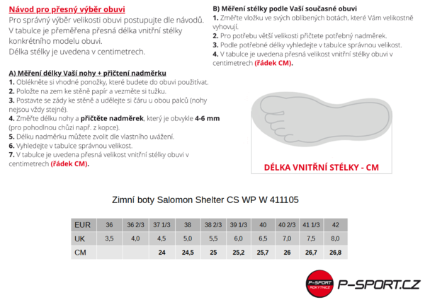 Dámské zimní boty Salomon Shelter CS WP W 411105 25/26