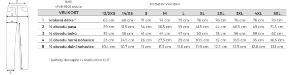Pánské funkční termo kalhoty O'STYLE Bari 4FUB-5505 černé