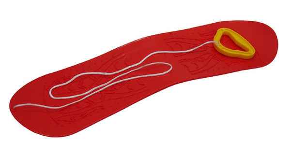 Dětský plastový snowboard - skyboard červený 26/27