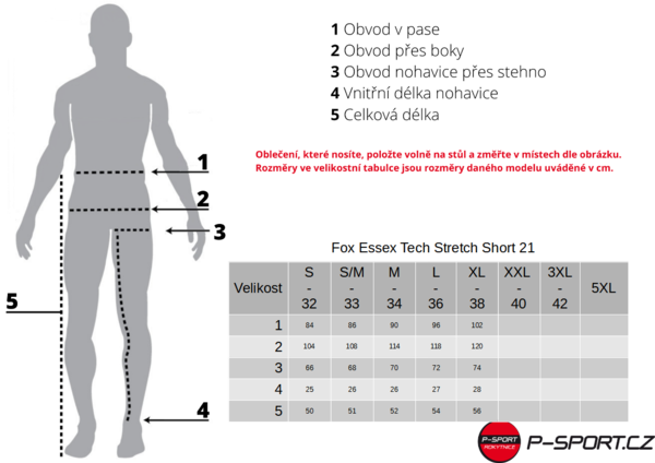 Šortky Fox Essex Tech Stretch Short 21´´ Black 26915-001