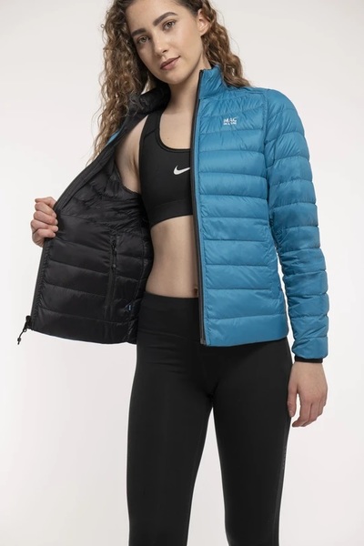 Dámská péřová bunda Mac In a Sac Polar Packable Women's Down Jacket Black Teal 25/26