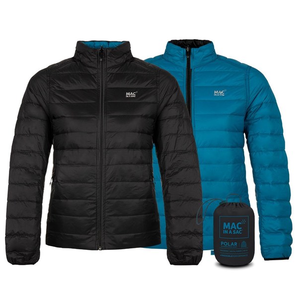 Dámská péřová bunda Mac In a Sac Polar Packable Women's Down Jacket Black Teal 25/26