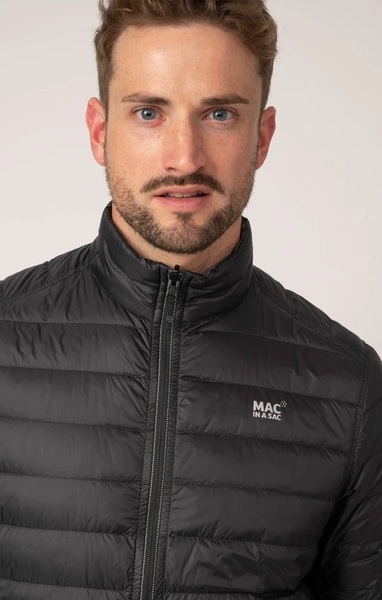 Pánská péřová bunda Mac In a Sac Polar Packable Men's Down Jacket Jet Black Charcoal 25/26