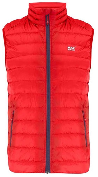 Pánská péřová vesta Mac In a Sac Alpine Packable Men's Down Gilet Red 25/26
