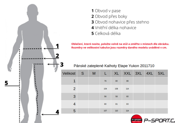 Pánské zateplené Kalhoty Etape Yukon 2011710 25/26