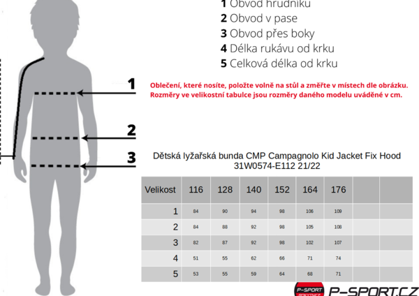 Dětská lyžařská bunda CMP Campagnolo Kid Jacket Fix Hood 31W0574-E112