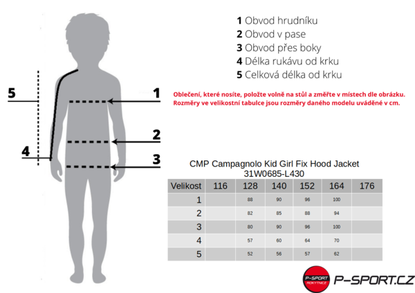 Dívčí lyžařská bunda CMP Campagnolo Kid Girl Fix Hood Jacket 31W0685-L430