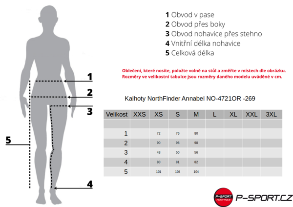 Kalhoty NorthFinder Annabel NO-4721OR -269 25/26