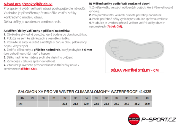 Dětské zimní boty Salomon XA Pro V8 Winter Climasalomon™ Waterproof 414335 25/26
