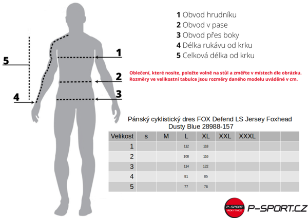 Pánský cyklistický dres FOX Defend LS Jersey Foxhead Dusty Blue 28988-157