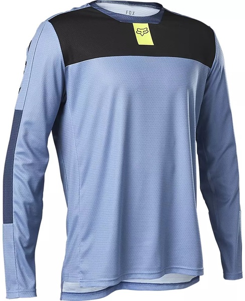 Pánský cyklistický dres FOX Defend LS Jersey Foxhead Dusty Blue 28988-157