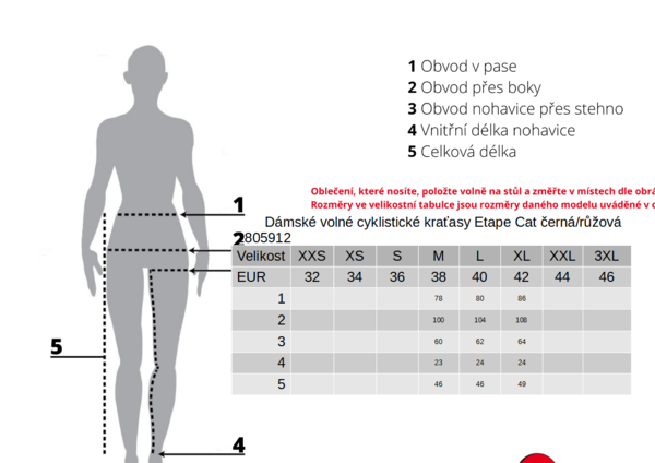 Dámské volné cyklistické kraťasy Etape Cat černá/růžová 1805912 25/26