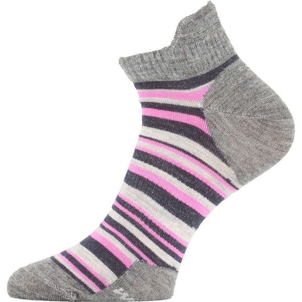 Lasting dámské merino ponožky WWS-804 růžové/šedé 25/26