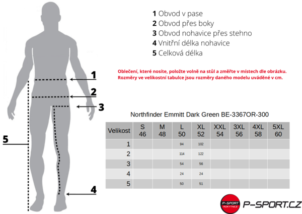 Šortky Northfinder Emmitt Dark Green BE-3367OR-300 25/26