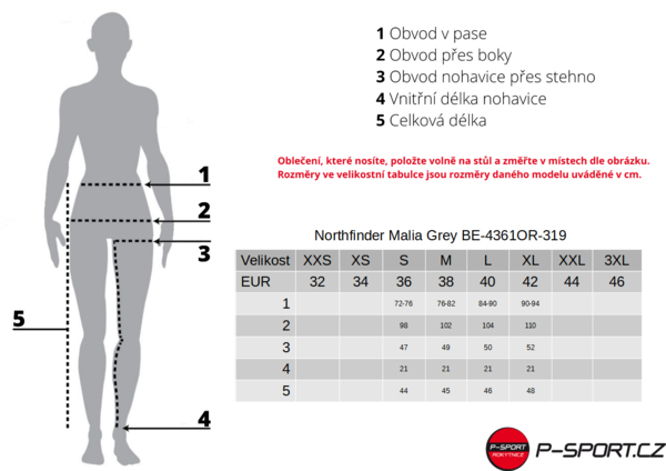 Dámské šortky Northfinder Malia Grey BE-4361OR-319 25/26