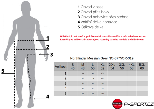 Pánské kalhoty Northfinder Messiah Grey NO-3775OR-319 25/26