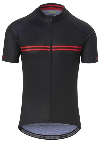 Cyklistický dres GIRO Chrono Sport Jersey Black/Red Classic Stripe