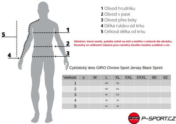 Cyklistický dres GIRO Chrono Sport Jersey Black Sprint