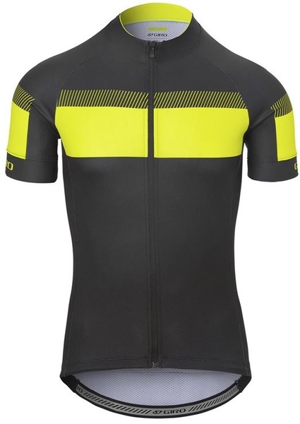 Cyklistický dres GIRO Chrono Sport Jersey Black/Hi Yellow Sprint