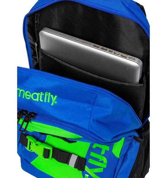 Batoh Meatfly Basejumper Royal Blue/Safety Green + penál zdarma 22 L 24/25