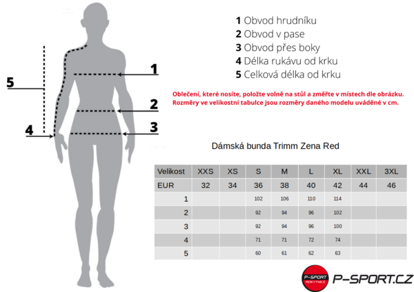 Dámská bunda Trimm Zena Red 25/26
