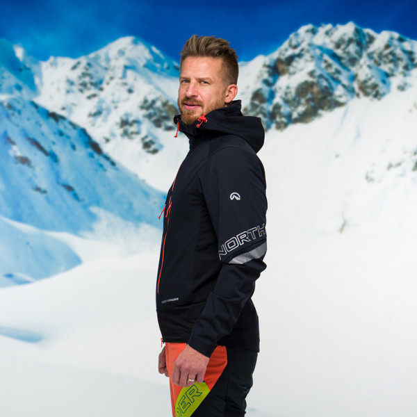 Pánská softshellová bunda na skialp Northfinder Hruby Performance Windprotect BU-3811SKP-270 Black/Black