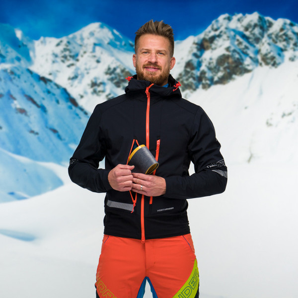 Pánská softshellová bunda na skialp Northfinder Hruby Performance Windprotect BU-3811SKP-270 Black/Black