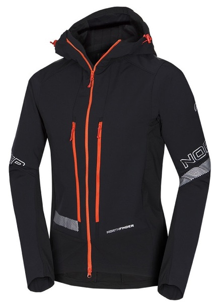 Pánská softshellová bunda na skialp Northfinder Hruby Performance Windprotect BU-3811SKP-270 Black/Black