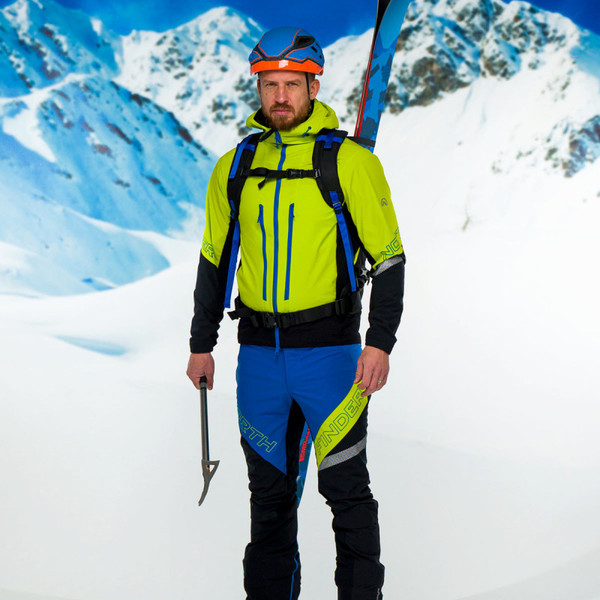Pánská softshellová bunda na skialp Northfinder Sokolec Polartec® Alpha® Direct BU-3810SKP-273 black green