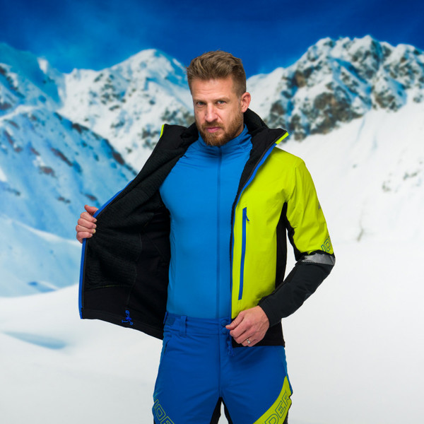 Pánská softshellová bunda na skialp Northfinder Sokolec Polartec® Alpha® Direct BU-3810SKP-273 black green