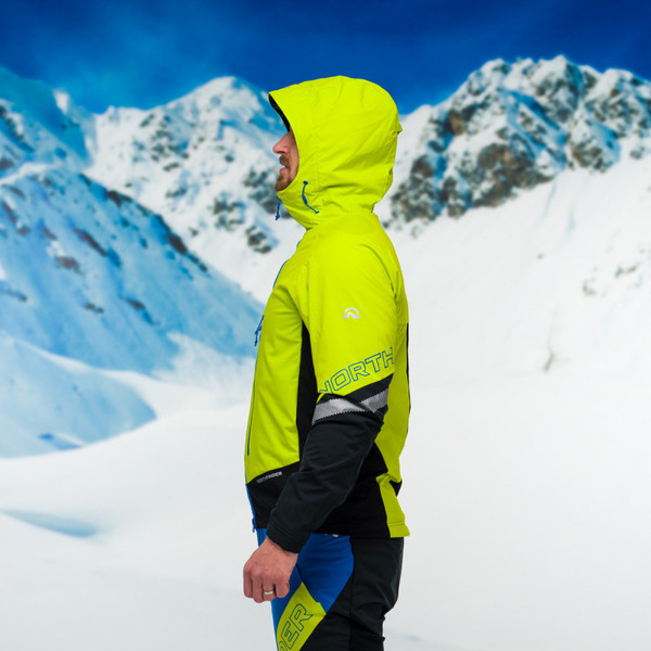 Pánská softshellová bunda na skialp Northfinder Sokolec Polartec® Alpha® Direct BU-3810SKP-273 black green