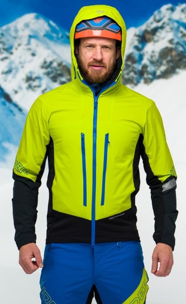 Pánská softshellová bunda na skialp Northfinder Sokolec Polartec® Alpha® Direct BU-3810SKP-273 black green