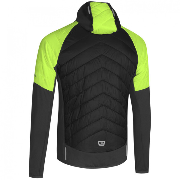 Hybridní Mikina/Bunda s kapucí Etape CRUX PRO 2.0 černá/žlutá fluo 2230161 25/26