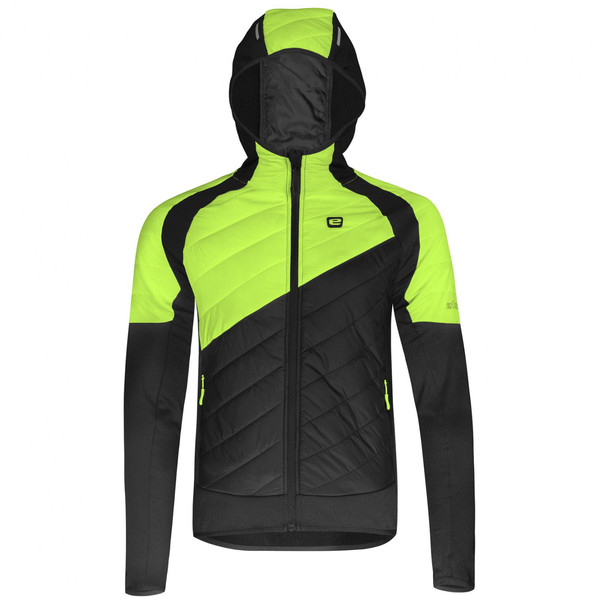 Hybridní Mikina/Bunda s kapucí Etape CRUX PRO 2.0 černá/žlutá fluo 2230161 25/26