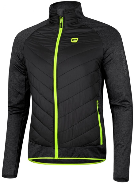 Pánská funkční hybridní mikina Etape Crux 2.0 černá/žlutá fluo 2230216 25/26