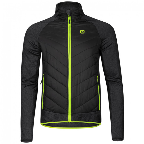 Pánská funkční hybridní mikina Etape Crux 2.0 černá/žlutá fluo 2230216 25/26