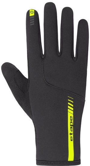 Zateplené rukavice na běžky Etape LAKE WS+ černá/žlutá fluo 2203816 25/26