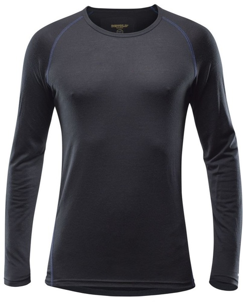 Pánské lehké vlněné triko Devold Breeze Merino 150 Shirt Man GO-180-220-A-950A Black 25/26