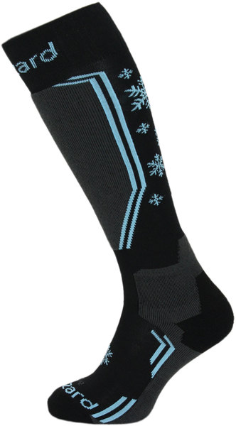 Lyžařské ponožky Blizzard Viva Warm ski socks, black/grey/blue 180130 25/26