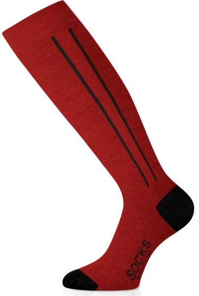 Lasting lyžařské merino podkolenky FWC-319 červené 25/26