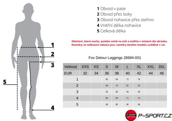 Dámské sportovní legíny Fox Detour Leggings 28694-001