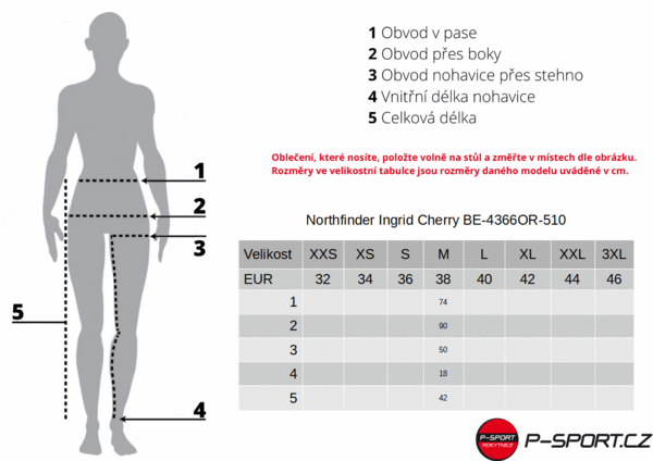 Šortky/kraťasy Northfinder Ingrid Cherry BE-4366OR-510 25/26