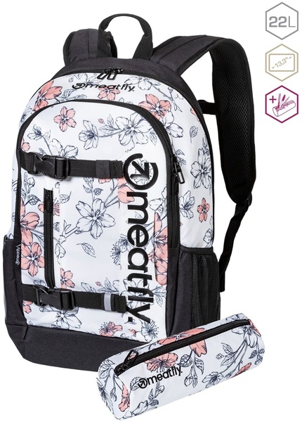 Batoh Meatfly Basejumper, Blossom White, 22 L + penál zdarma 24/25
