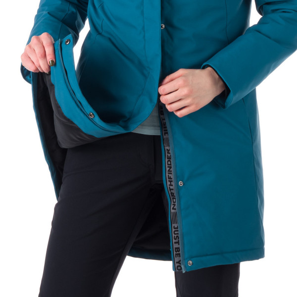Dámská bunda prodloužená Northfinder XENYIA BU-6071SP-549 Mineral Blue