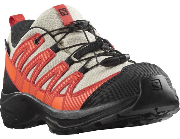 Dětské boty Salomon XA PRO V8 CSWP J Bleached sand/Black/Fiery Red L47126100