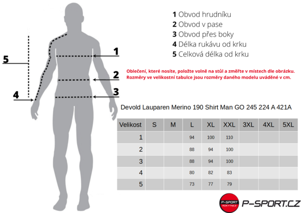 Pánské triko Devold Lauparen Merino 190 Shirt Man Forest/Woods/Black GO 245 224 A 421A 25/26
